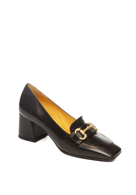 Dark brown leather loafer MARA BINI | T241SETA-NERO